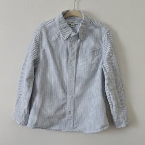 J. Crew Crewcuts Light Blue Striped Buttoned Down Shirt Boys Sz 5